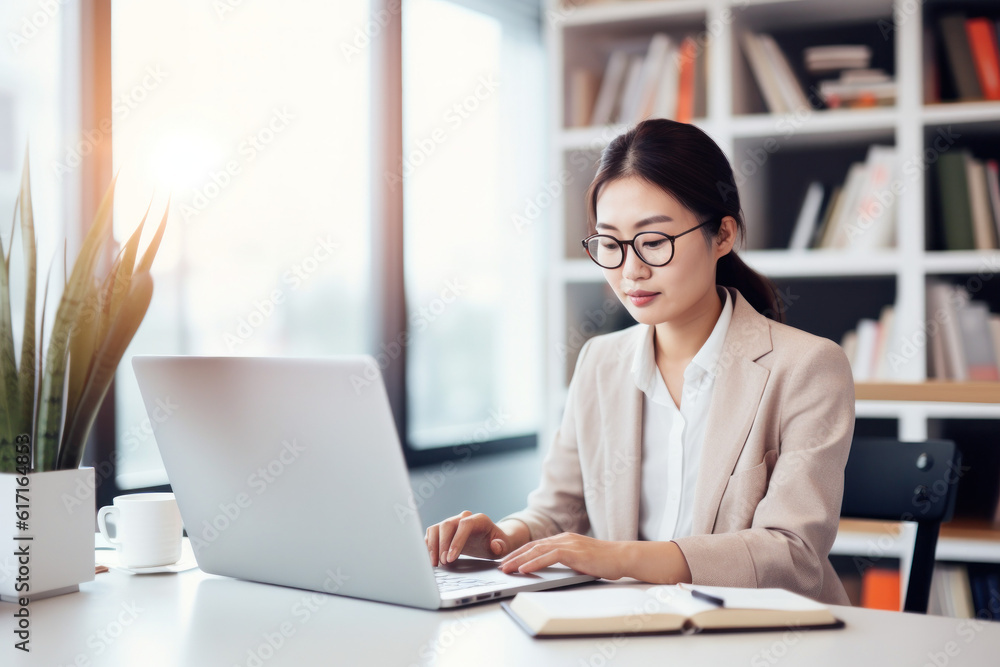 working behind your laptop ai generated working behind your laptop ai generated