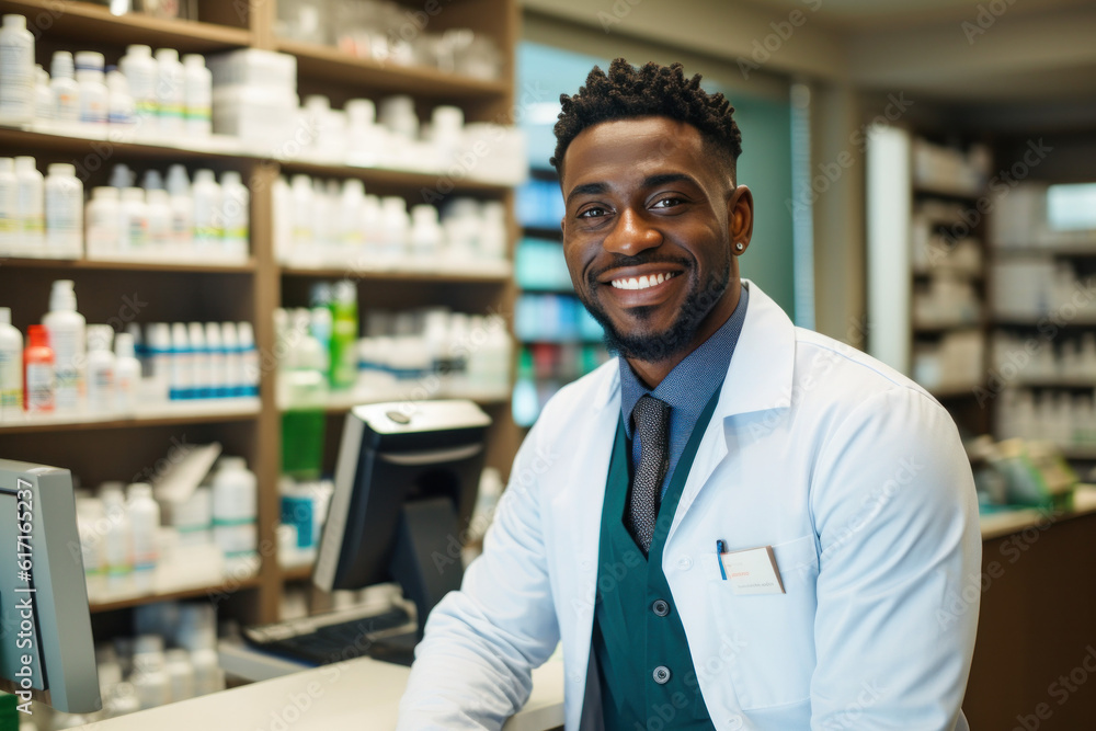 person working at a pharmacy ai generated person working at a pharmacy ai generated