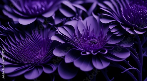 beautiful purple petals, awesome purple flower, amazing purple flower decoration, purple flower wallpaper, decorative purple flowers, futuristic art style, generative ai