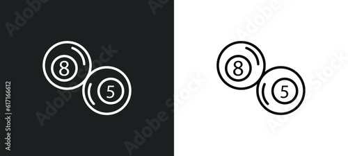 ball pool line icon in white and black colors. ball pool flat vector icon from ball pool collection for web, mobile apps and ui.