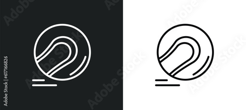 hurling line icon in white and black colors. hurling flat vector icon from hurling collection for web, mobile apps and ui. photo