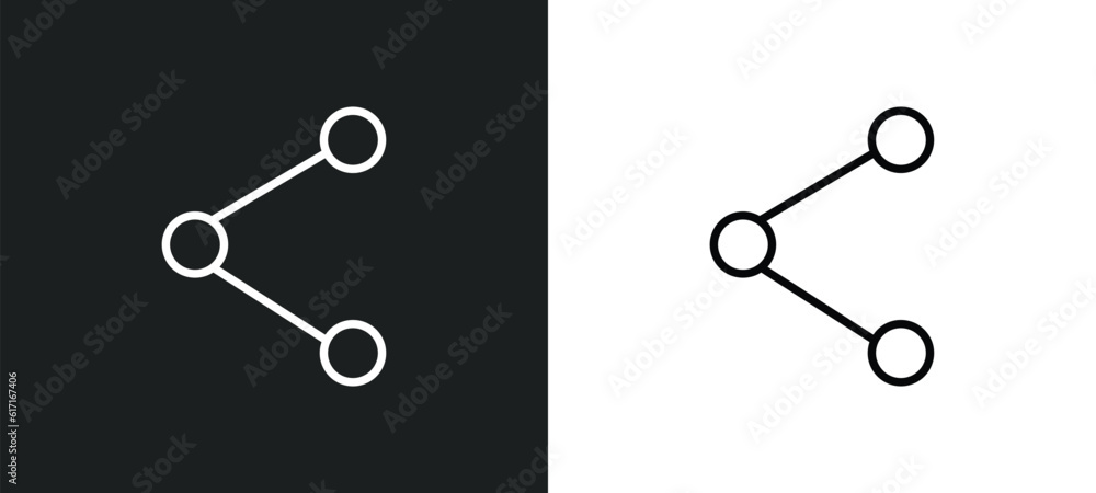 sharing media line icon in white and black colors. sharing media flat vector icon from sharing media collection for web, mobile apps and ui. sharing media line icon in white and black colors. sharing media flat vector icon from sharing media collection for web, mobile apps and ui.