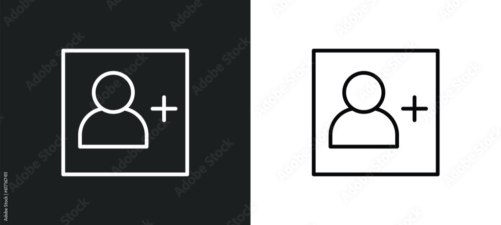 followers line icon in white and black colors. followers flat vector icon from followers collection for web, mobile apps and ui. followers line icon in white and black colors. followers flat vector icon from followers collection for web, mobile apps and ui.