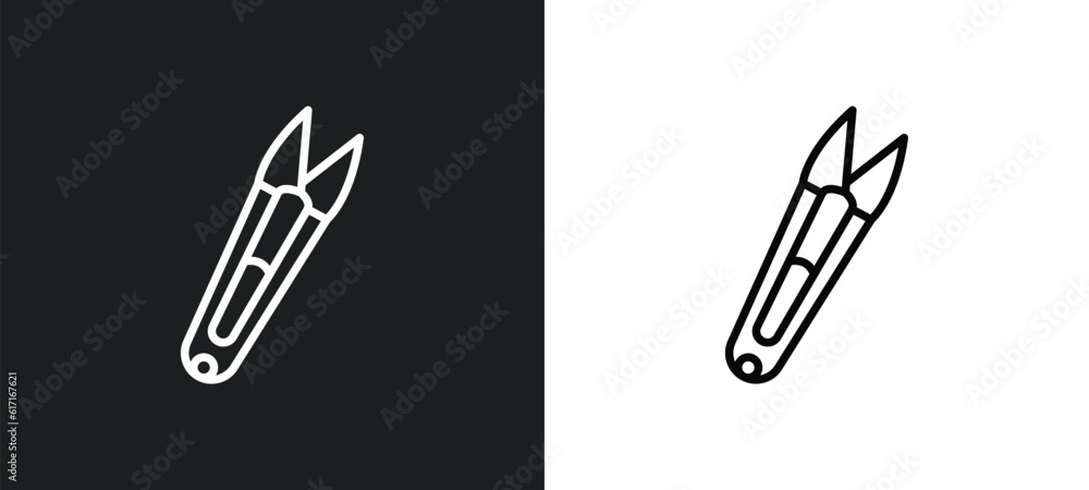cutter line icon in white and black colors. cutter flat vector icon from cutter collection for web, mobile apps and ui. cutter line icon in white and black colors. cutter flat vector icon from cutter collection for web, mobile apps and ui.
