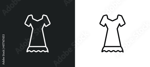 clo line icon in white and black colors. clo flat vector icon from clo collection for web, mobile apps and ui.