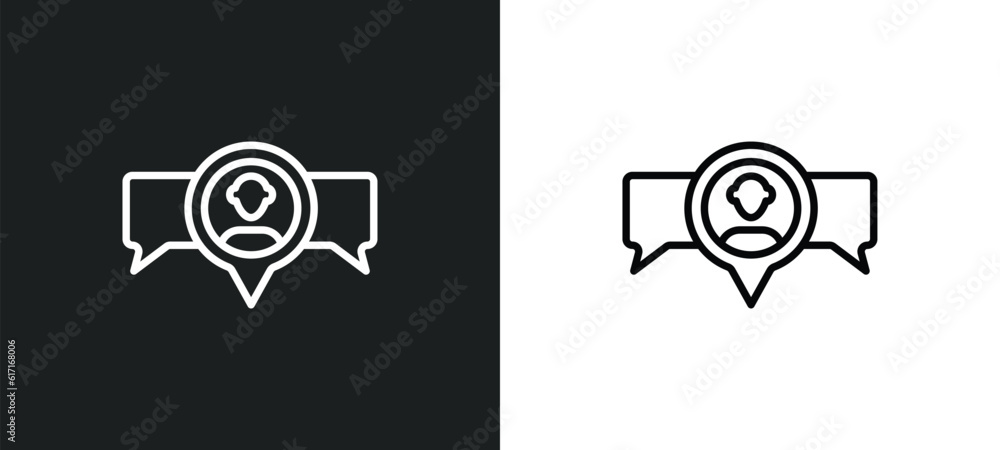 viral marketing line icon in white and black colors. viral marketing flat vector icon from viral marketing collection for web, mobile apps and ui. viral marketing line icon in white and black colors. viral marketing flat vector icon from viral marketing collection for web, mobile apps and ui.