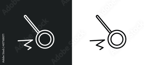 pendulum line icon in white and black colors. pendulum flat vector icon from pendulum collection for web, mobile apps and ui.