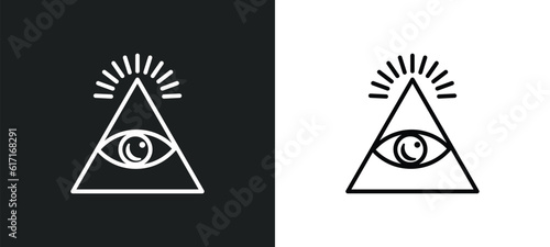 cao dai line icon in white and black colors. cao dai flat vector icon from cao dai collection for web, mobile apps and ui.