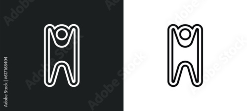 humanism line icon in white and black colors. humanism flat vector icon from humanism collection for web, mobile apps and ui.