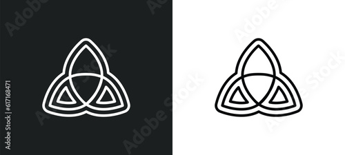 holy trinity line icon in white and black colors. holy trinity flat vector icon from holy trinity collection for web, mobile apps and ui.