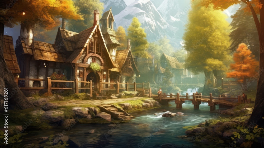 Fototapeta premium Fantasy RPG Surroundings Game Artwork