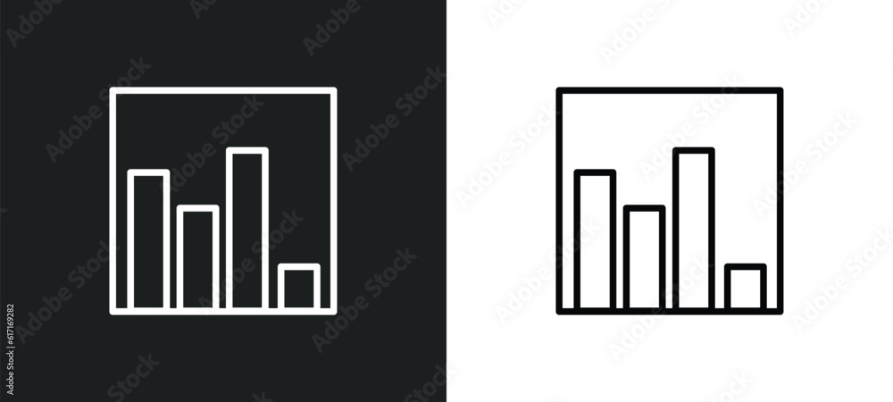 poll line icon in white and black colors. poll flat vector icon from poll collection for web, mobile apps and ui.