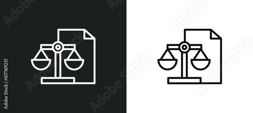 political balance line icon in white and black colors. political balance flat vector icon from political balance collection for web, mobile apps and ui.