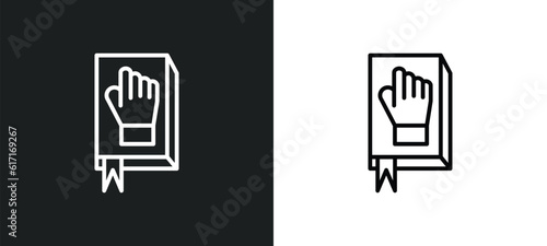 oath line icon in white and black colors. oath flat vector icon from oath collection for web, mobile apps and ui.