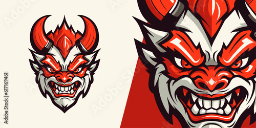 Mystic Oni: Illustration Vector Graphic for Powerful Sport and E-Sport Teams