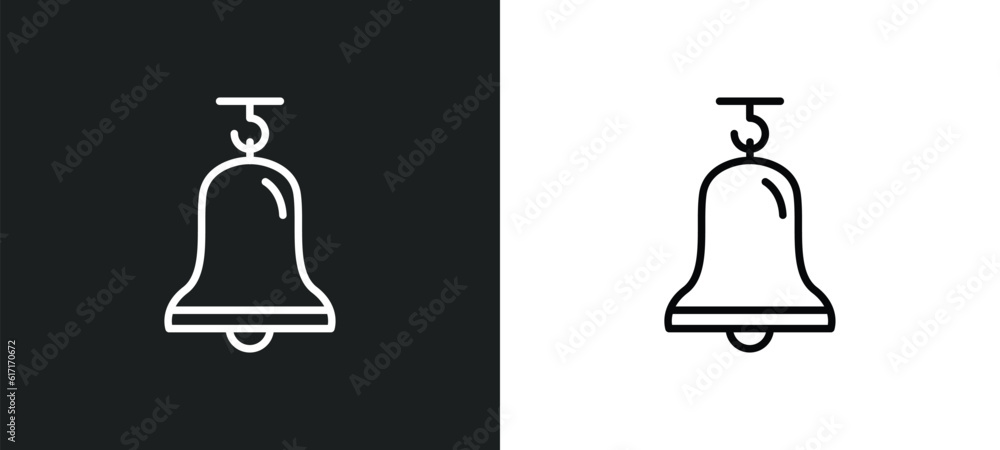 boat bell line icon in white and black colors. boat bell flat vector icon from boat bell collection for web, mobile apps and ui. boat bell line icon in white and black colors. boat bell flat vector icon from boat bell collection for web, mobile apps and ui.