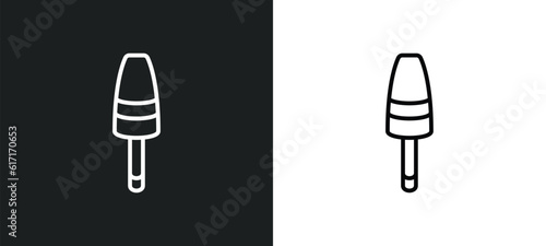 buoys line icon in white and black colors. buoys flat vector icon from buoys collection for web, mobile apps and ui.