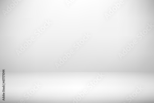 Abstract gray background. Empty room with spotlight effect. Vector illustration