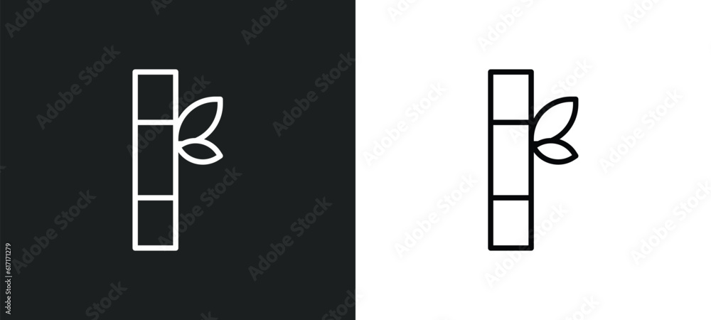 bamboo sticks line icon in white and black colors. bamboo sticks flat vector icon from bamboo sticks collection for web, mobile apps and ui. bamboo sticks line icon in white and black colors. bamboo sticks flat vector icon from bamboo sticks collection for web, mobile apps and ui.
