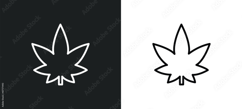 hemp line icon in white and black colors. hemp flat vector icon from hemp collection for web, mobile apps and ui.