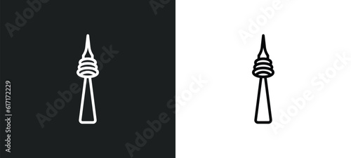 line icon in white and black colors. flat vector icon from collection for web, mobile apps and photo