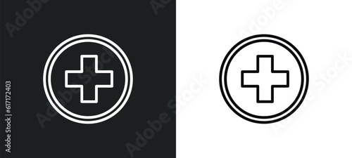 swiss line icon in white and black colors. swiss flat vector icon from swiss collection for web, mobile apps and ui.