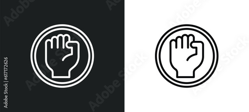 revolution line icon in white and black colors. revolution flat vector icon from revolution collection for web, mobile apps and ui.