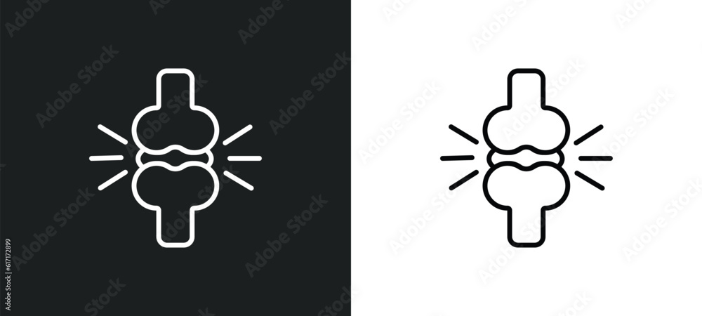 femur line icon in white and black colors. femur flat vector icon from femur collection for web, mobile apps and ui. femur line icon in white and black colors. femur flat vector icon from femur collection for web, mobile apps and ui.