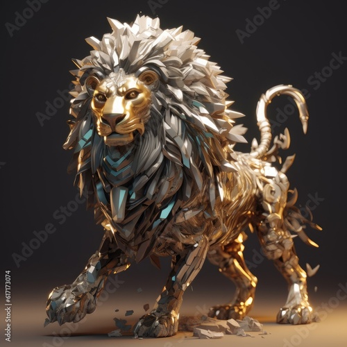 Lion made with crystal © Creda