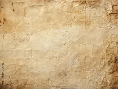Closeup of aged  weathered paper  rough texture  warm tones  high detail  natural light