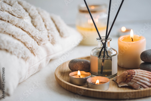 Cozy corner for home meditation and relaxation Fototapet