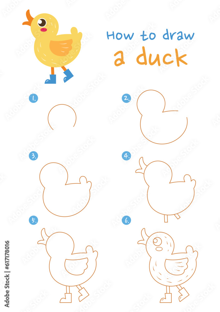 vetor-de-how-to-draw-a-duck-vector-illustration-draw-a-duckling-step