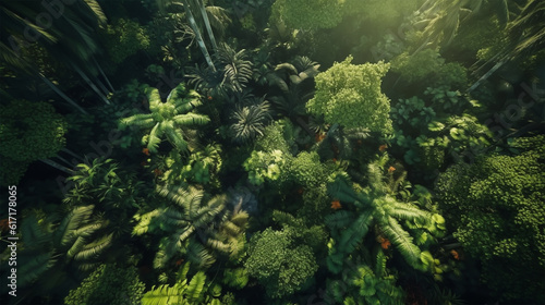 Top aerial photo of jungle, generative ai © 92ashrafsoomro
