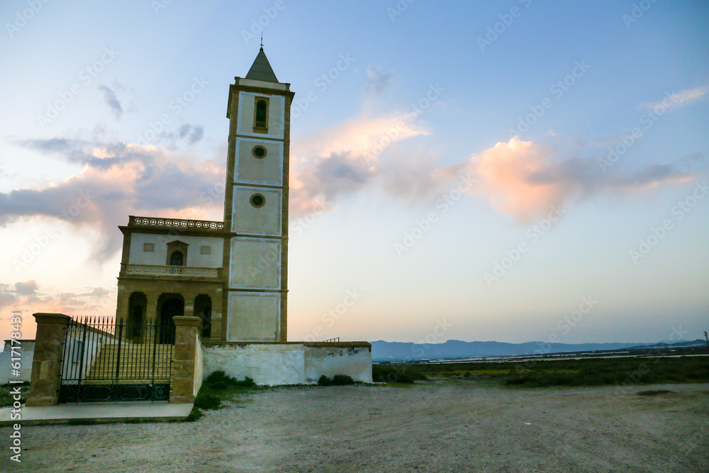 Church of Las Salinas in Cabo de Gata-Nijar natural park
