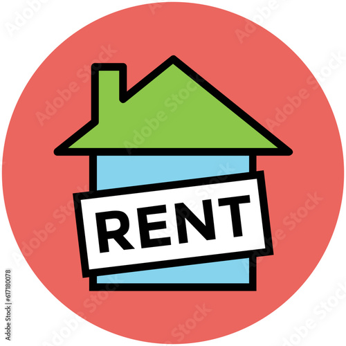 Pack of Real Estate Flat Circular Icons

