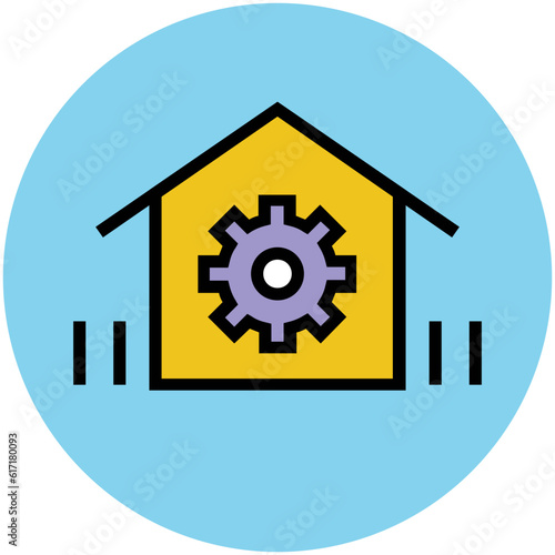Pack of Real Estate Flat Circular Icons

