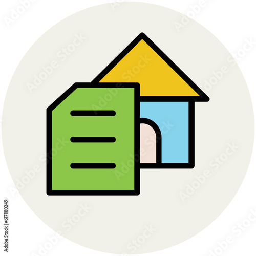Pack of Real Estate Flat Circular Icons

