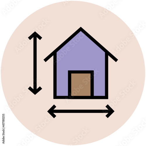 Pack of Real Estate Flat Circular Icons

