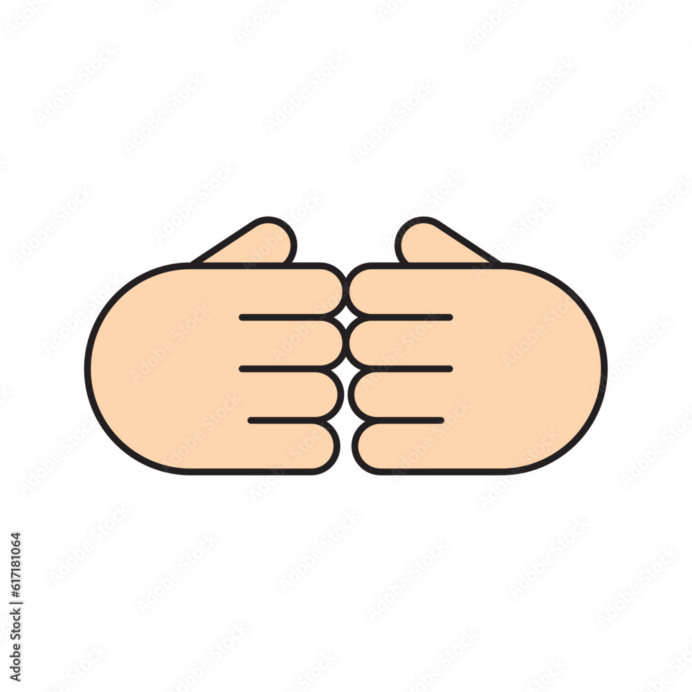 Isolated colored hand gesture icon Vector