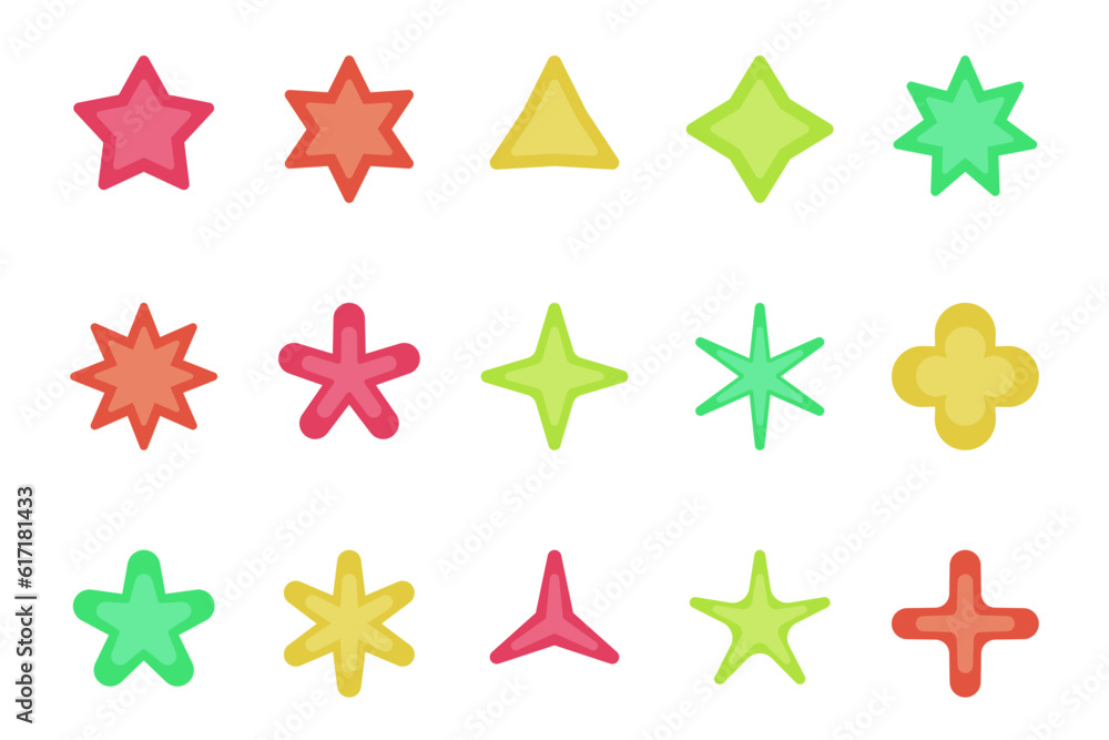 Collection of decorative figures with a retro style. Set of figures for designs Collection of decorative figures with a retro style. Set of figures for designs