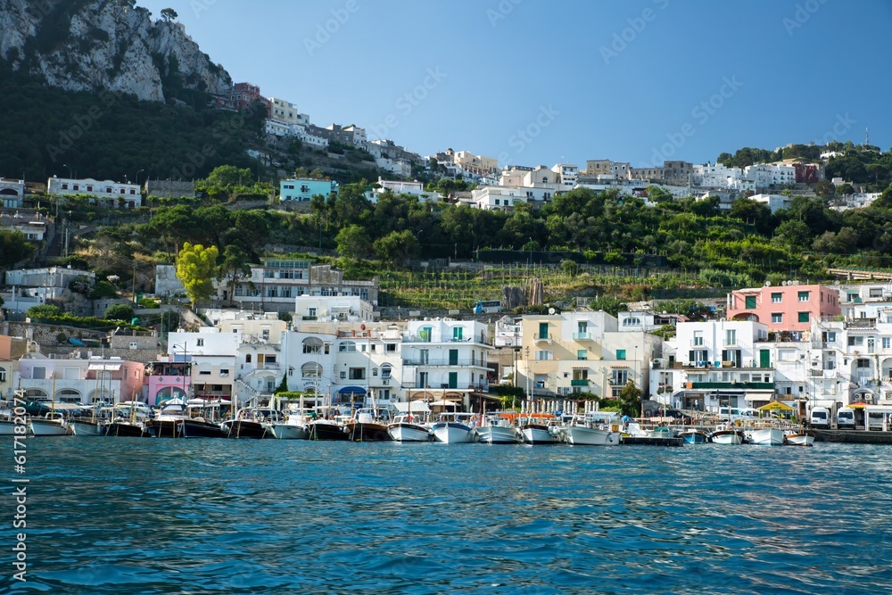 The port town of Capri Italy