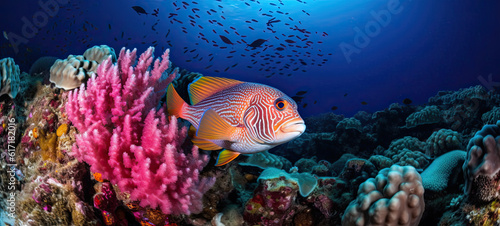 Illustration of coral reef - AI generated image.