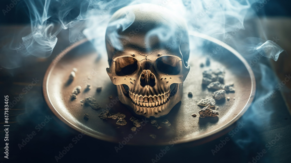 Occult ritual or Satanic ritual created with generative AI technology Occult ritual or Satanic ritual created with generative AI technology