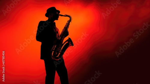 Saxophone player as a silhouette illustration - beautiful wallpaper