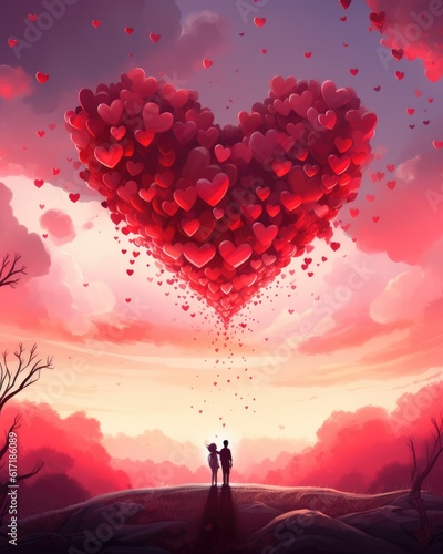 Love background illustration - beautiful wallpaper