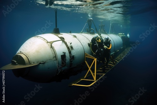 Lost bathyscaphe style look like a Titan in search of the Titanic