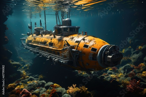 Lost bathyscaphe style look like a Titan in search of the Titanic