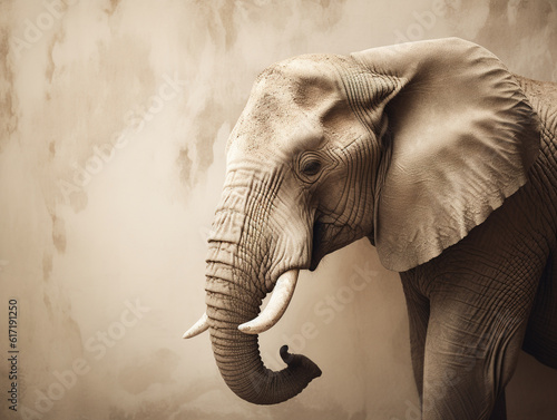 Portrait of an elephant.