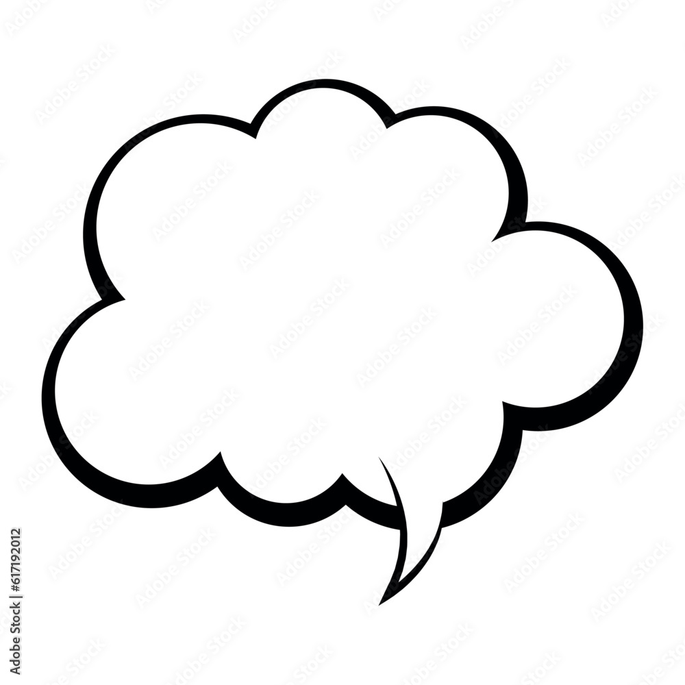 Isolated empty comic speech bubble Vector Isolated empty comic speech bubble Vector