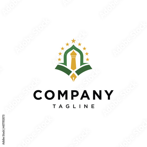 Islamic boarding school logo icon vector template.eps